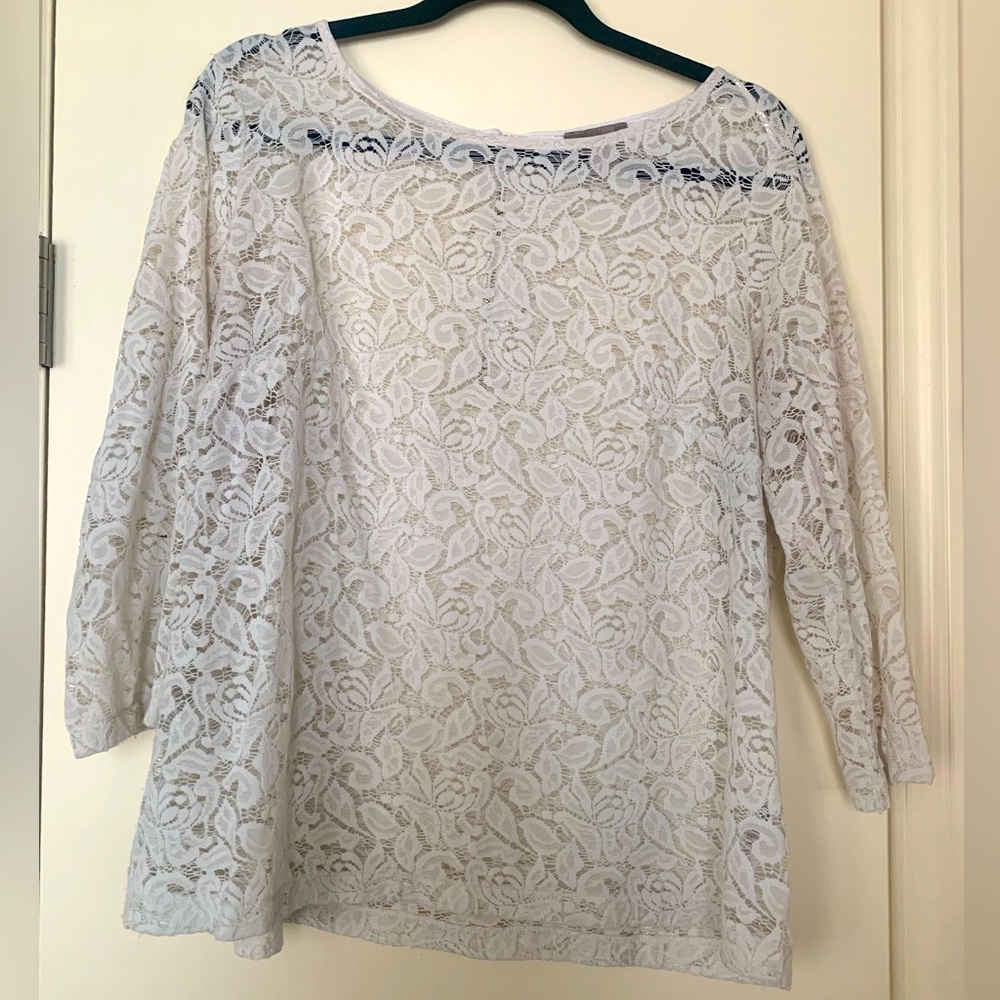 H&M White Lace Top